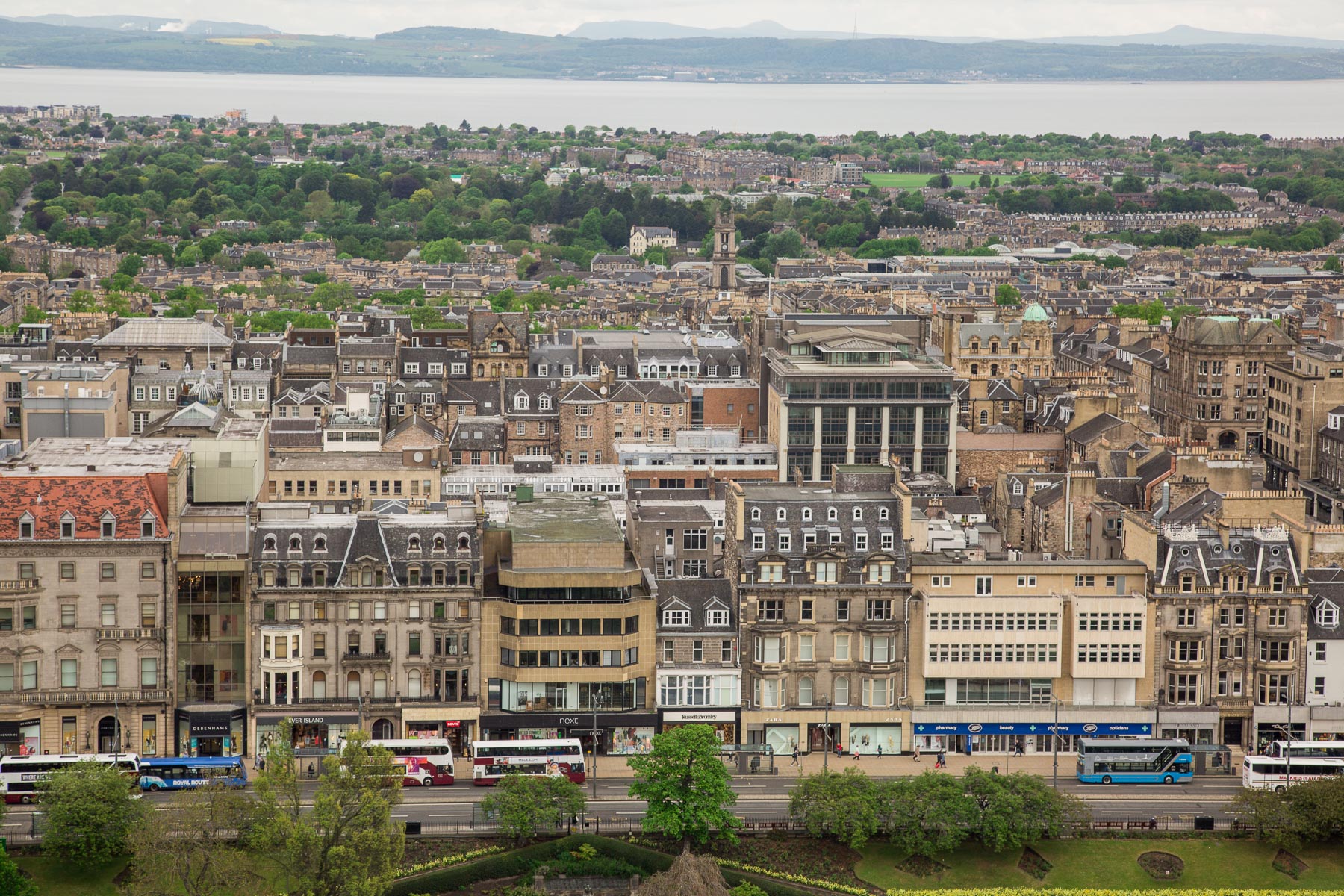 View of Edinburgh from the castle