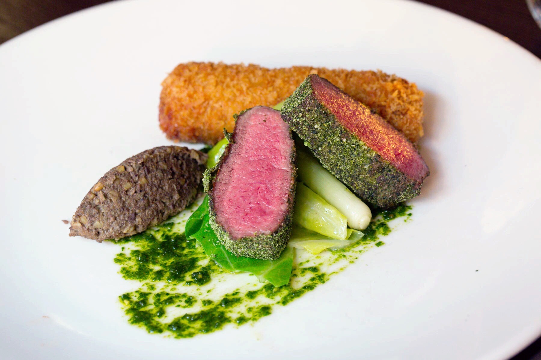 Lamb loin with haggis at Wedgwood, Edinburgh