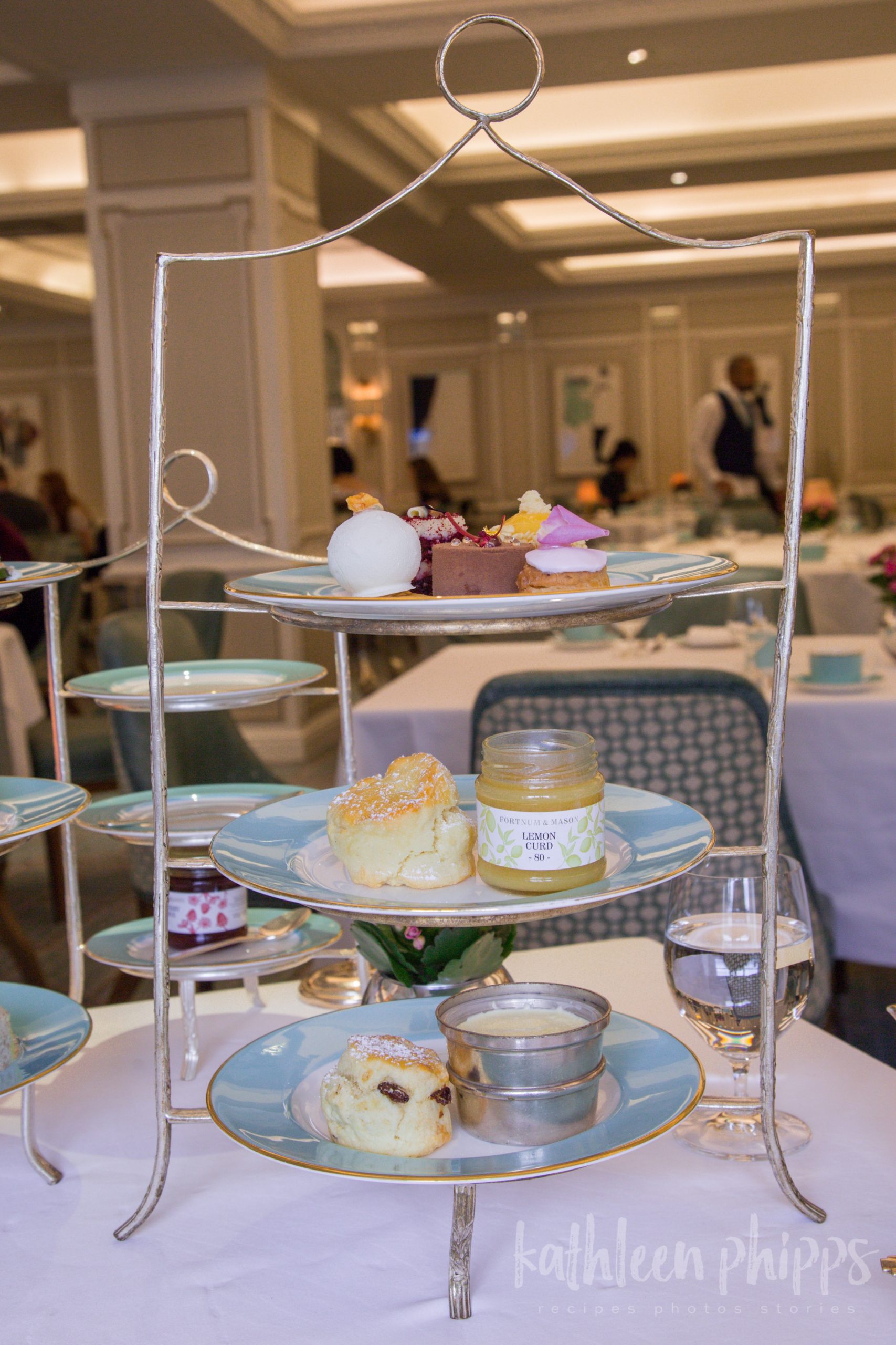 Afternoon tea at Fortnum and Mason's Diamond Jubilee Tea Salon, London