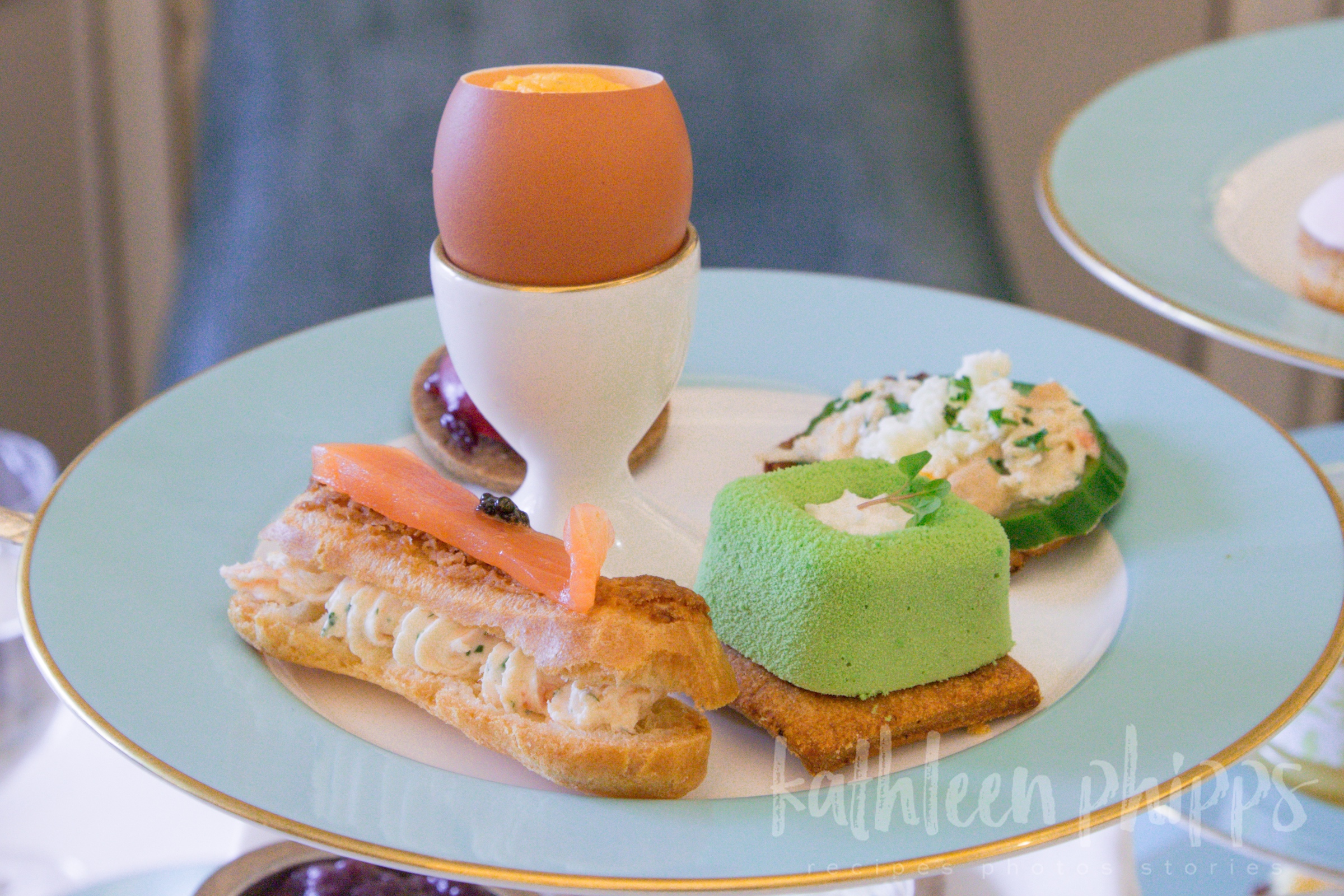 High Tea Savories at the Diamond Jubilee Tea Salon, Fortnum & Mason, London