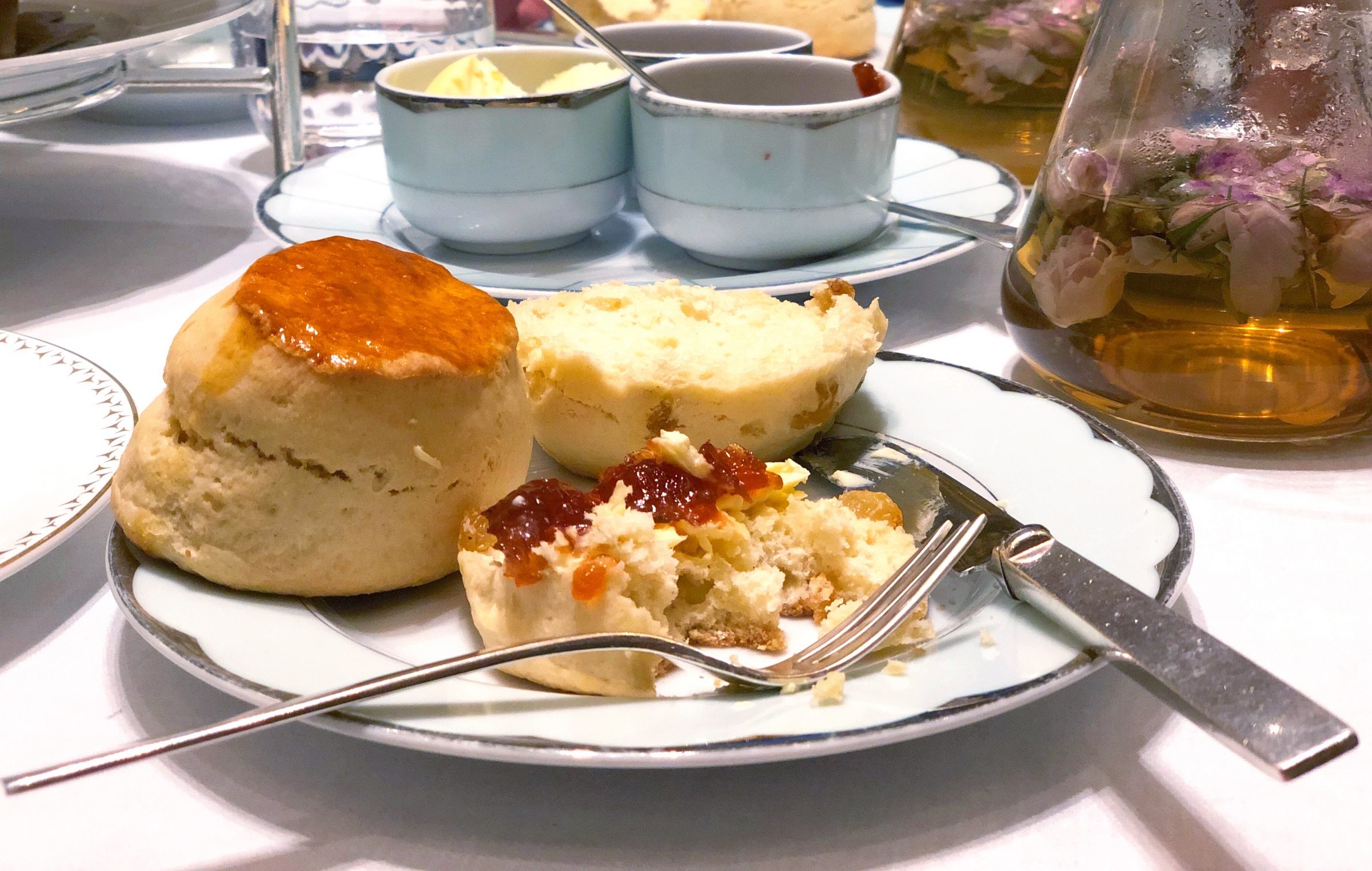 Scone Perfection: scones with clotted cream and Jam at the Dorchester, London