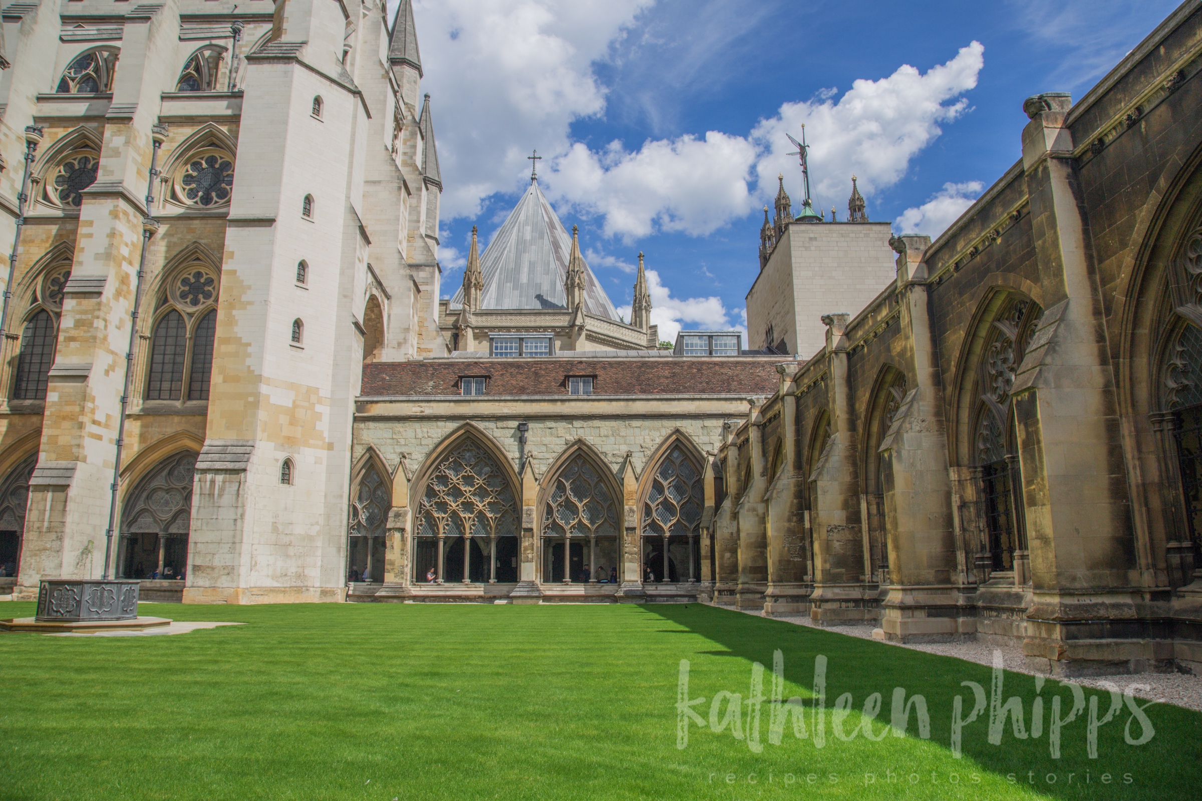 The inner courtyard of Westminster Abbey, London