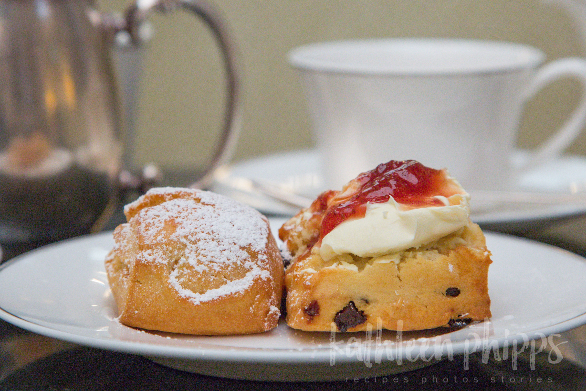Clotted cream with scones at the Balmoral Hotel, Edinburgh